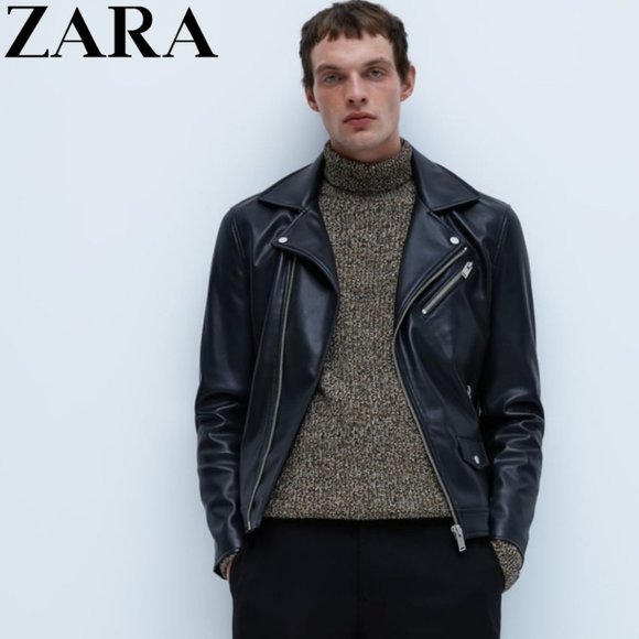 Zara Other - 90% NEW ZARA LEATHER JACKET, MENS SIZE M